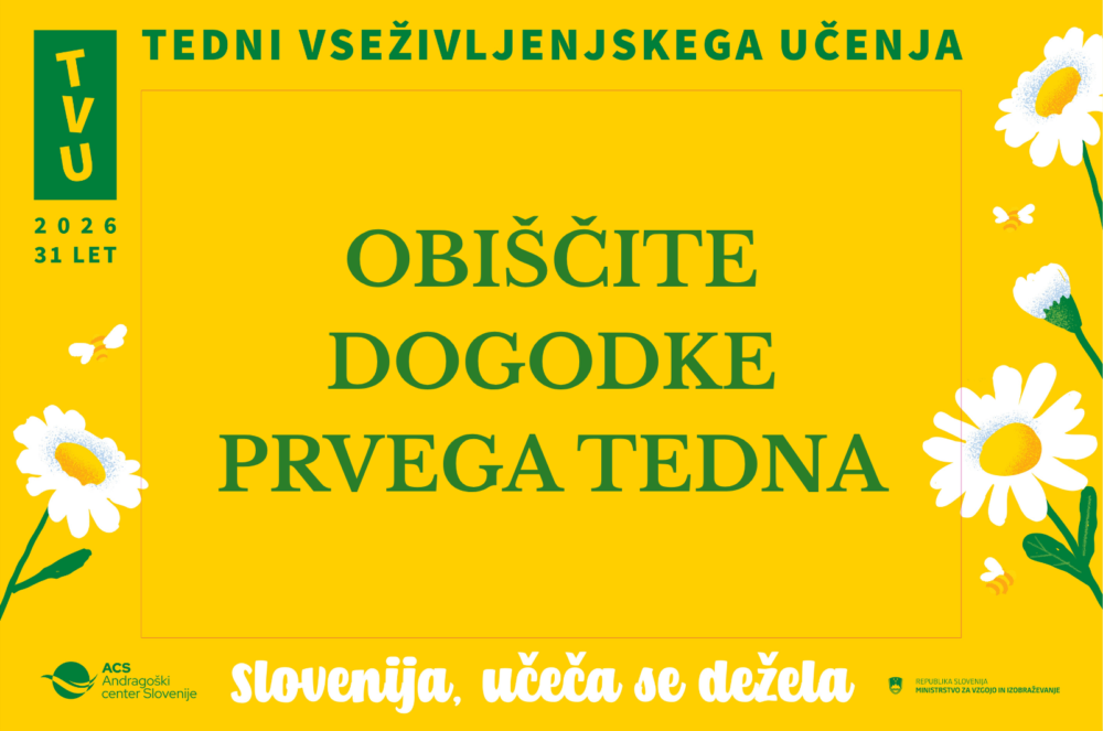 Pričenjajo se Tedni vseživljenjskega učenja 2026