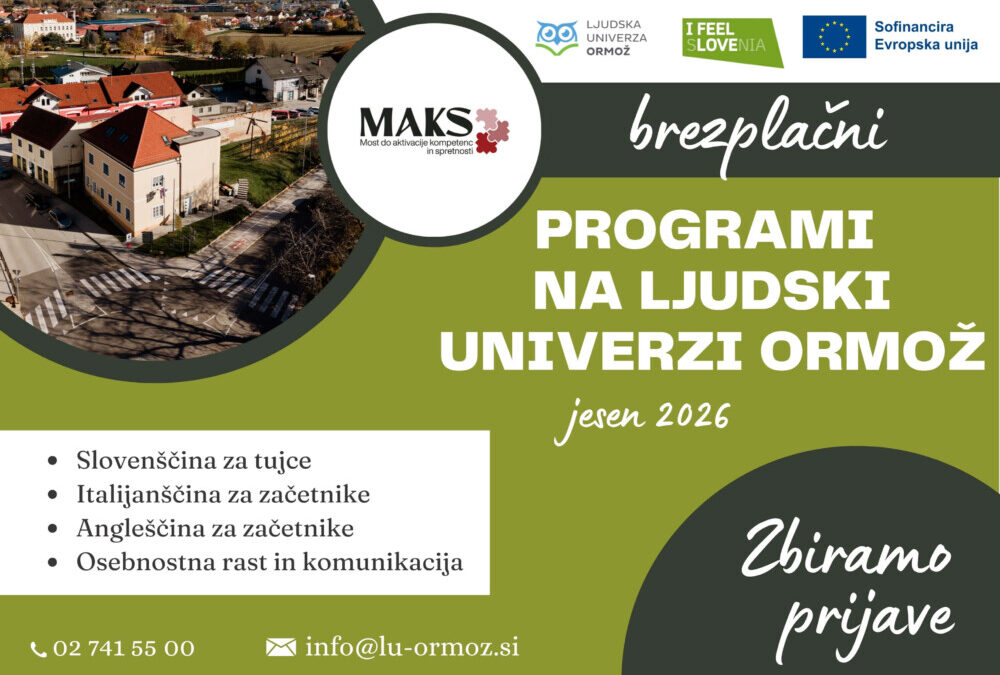 Brezplačni programi – jesen 2026